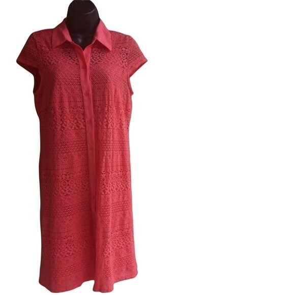 Dresses & Skirts - - CB Established 1962 Floral Embroidered Lace Dress Size 14